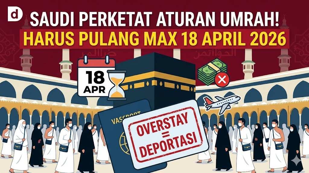 Arab Saudi Percepat Kepulangan Jemaah Umrah Batas Akhir 18 April 2026