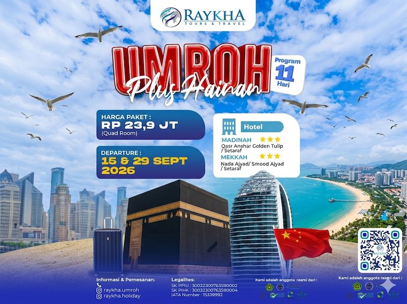 Umroh Plus Hainan (Program 11 Hari) – Perjalanan Berkah ke Dua Negara